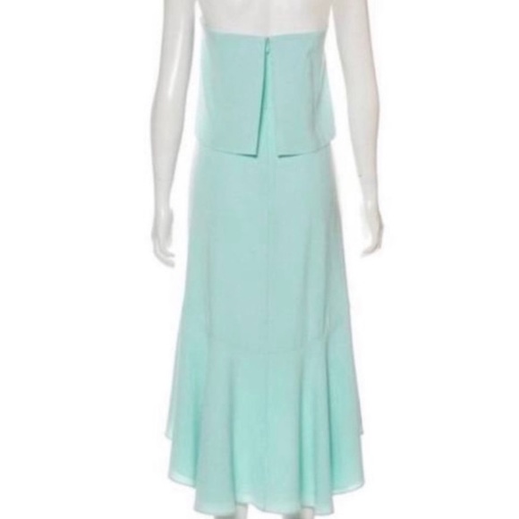 Halston Heritage Strapless Hi-lo Flounce Dress NWT - Picture 4 of 4